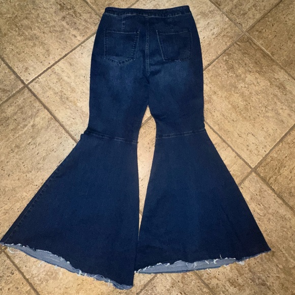 FREE PEOPLE Extra Wide Flare High Rise Boho Country Just Float On Jean 31 Short - Picture 6 of 6